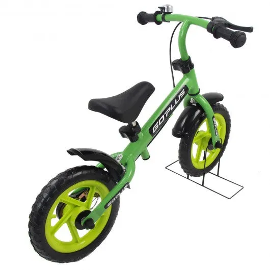 12" Three Colors Kids Bike Bicycle with Brakes and Bell-Green