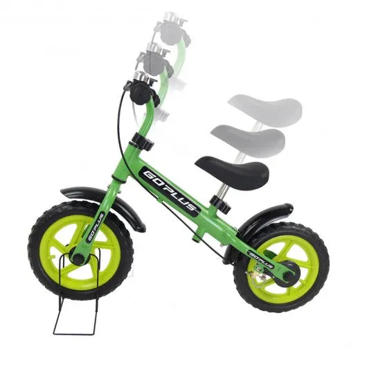 12" Three Colors Kids Bike Bicycle with Brakes and Bell-Green