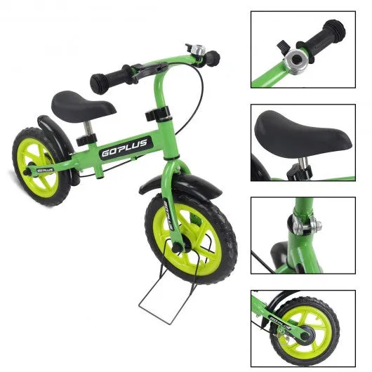 12" Three Colors Kids Bike Bicycle with Brakes and Bell-Green