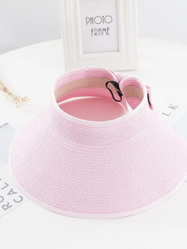 14 Colors Straw Sun Hat for Women and Men - Summer Beach Panama Hat