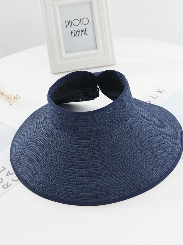 14 Colors Straw Sun Hat for Women and Men - Summer Beach Panama Hat