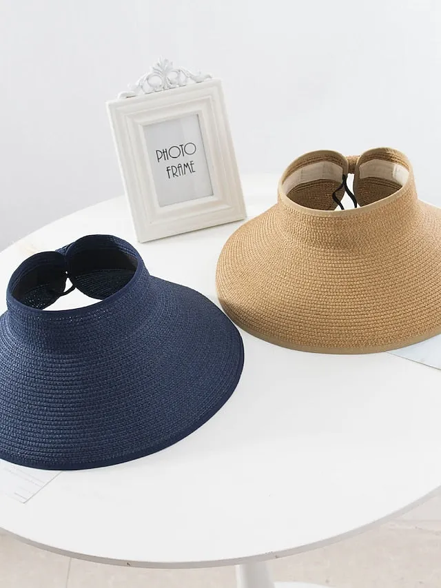 14 Colors Straw Sun Hat for Women and Men - Summer Beach Panama Hat