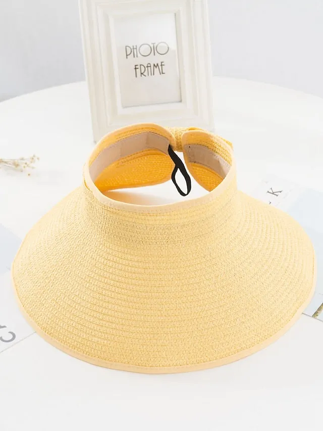 14 Colors Straw Sun Hat for Women and Men - Summer Beach Panama Hat