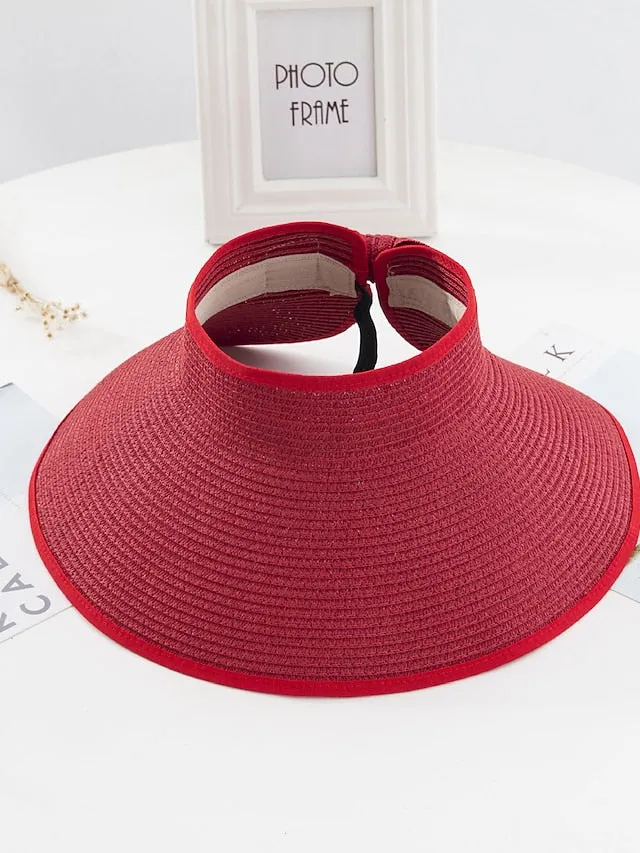 14 Colors Straw Sun Hat for Women and Men - Summer Beach Panama Hat