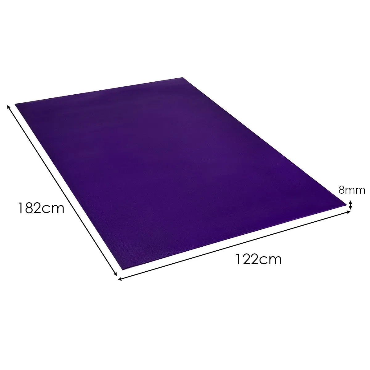 182 cm Thick Exercise Yoga Mat with Double-Sided Non-Slip Design-Purple