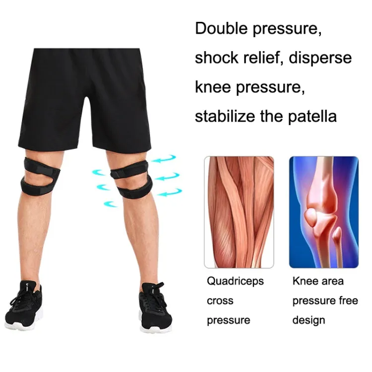 1pcs Blue Summer Pressurized Shock-absorbing Patella Belt Wear-resistant Silicone Outdoor Cycling Basketball Protective Gear