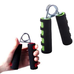 2 PCS Home Fitness Finger Exercise Spring Type A Grip With Foam Handle(Black Green)