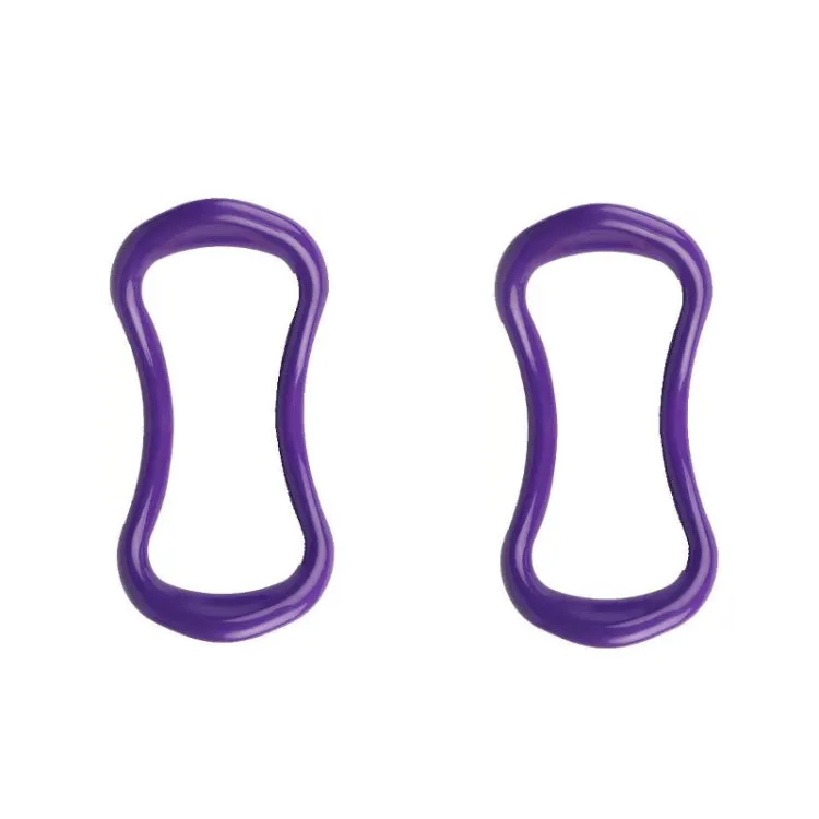 2 PCS PP Smooth Yoga Circle Fascia Stretching Ring Pilates Resistance Ring (Purple)