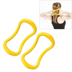 2 PCS PP Smooth Yoga Circle Fascia Stretching Ring Pilates Resistance Ring (Yellow)