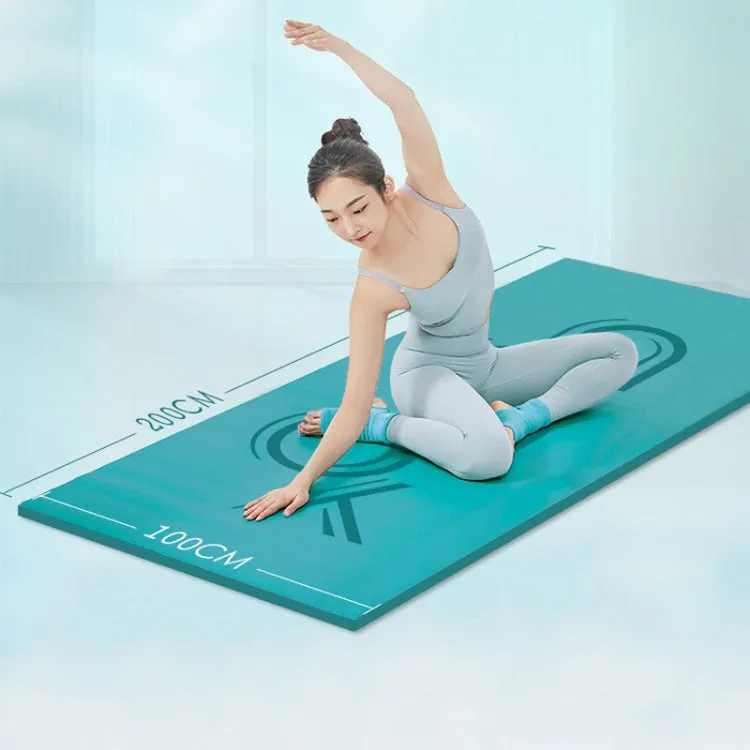 200x100x0.6cm High-rebound Training Non-slip Shock-absorbing Double TPE Thickened Yoga Mat(Mars Green)