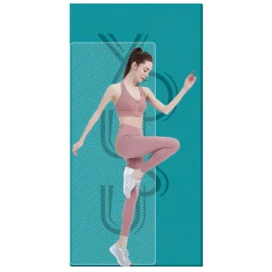 200x100x0.8cm High-rebound Training Non-slip Shock-absorbing Double TPE Thickened Yoga Mat(Mars Green)