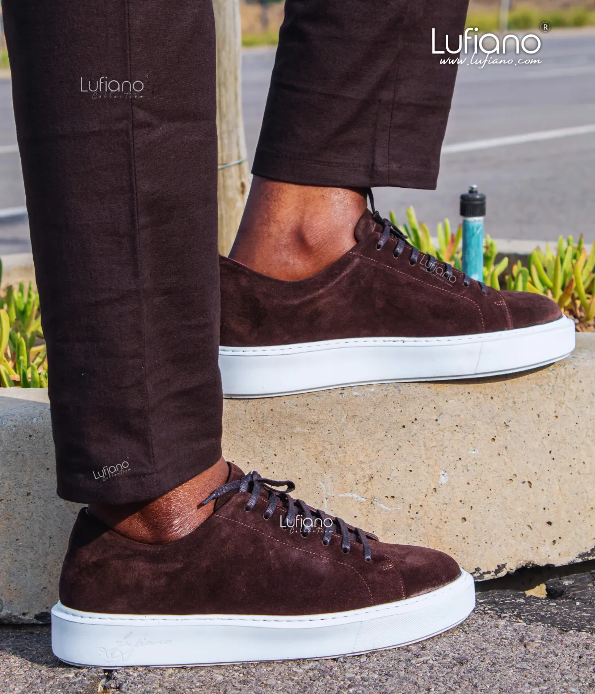 232 - Lufiano Leather Sneaker- Brown