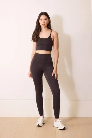 24/7 Revitalise 7/8 High Waisted Leggings - Black Coffee