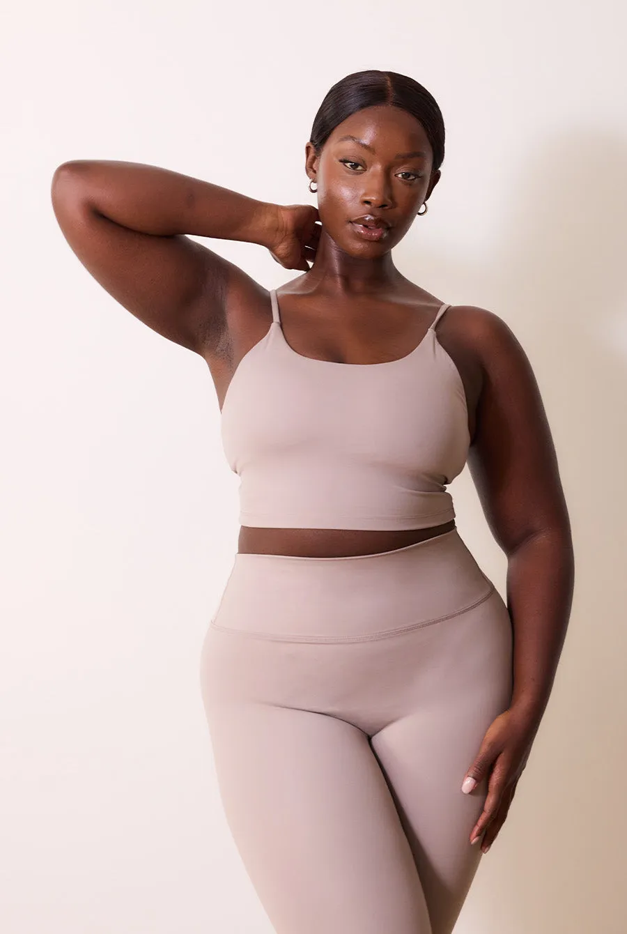 24/7 Revitalise 7/8 High Waisted Leggings - Clay