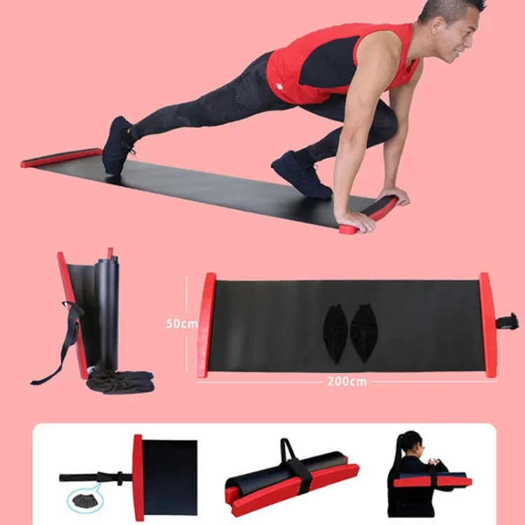 2m Speed Skating Mat Balance Training Indoor Fitness Leg Workout Short Track Exercise Glide Mat