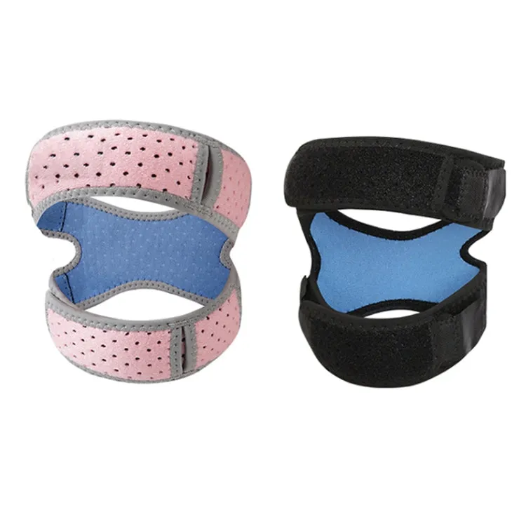 2pcs Blue Summer Pressurized Shock-absorbing Patella Belt Wear-resistant Silicone Outdoor Cycling Basketball Protective Gear