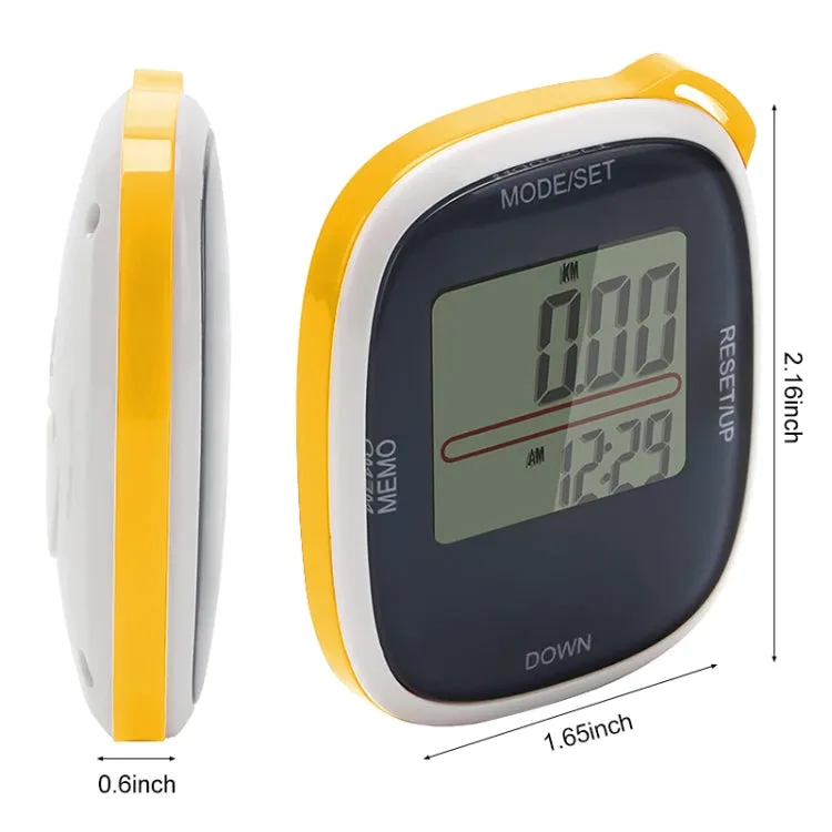 3D All Dimensional Multifunction Digital Electronic Pedometer Step Counter(Yellow)