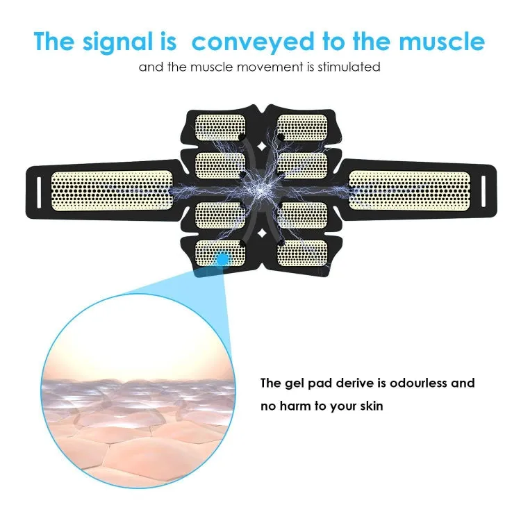 8-Piece Lazy Abdomen Fitness Massager Rechargeable Home Fitness Belt Abdominal Muscle Stickers