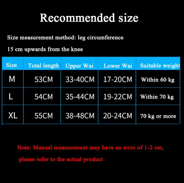 A Pair  Extended Sports Knee Pads Thigh and Calf Cover Outdoor Climbing Football Basketball Riding Protective Gear, Specification: L (Black)