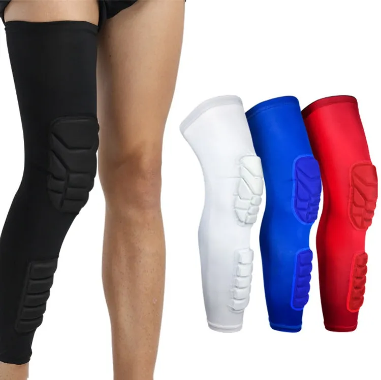 A Pair  Extended Sports Knee Pads Thigh and Calf Cover Outdoor Climbing Football Basketball Riding Protective Gear, Specification: L (Black)