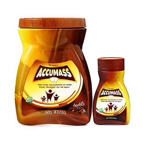 Accumass Weight Gain Combo Pack, Pack of 525g powder