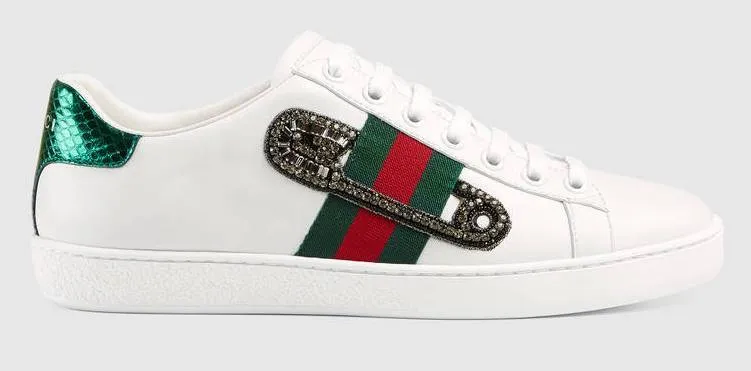 Ace Embroidered Sneaker - Safety Pin