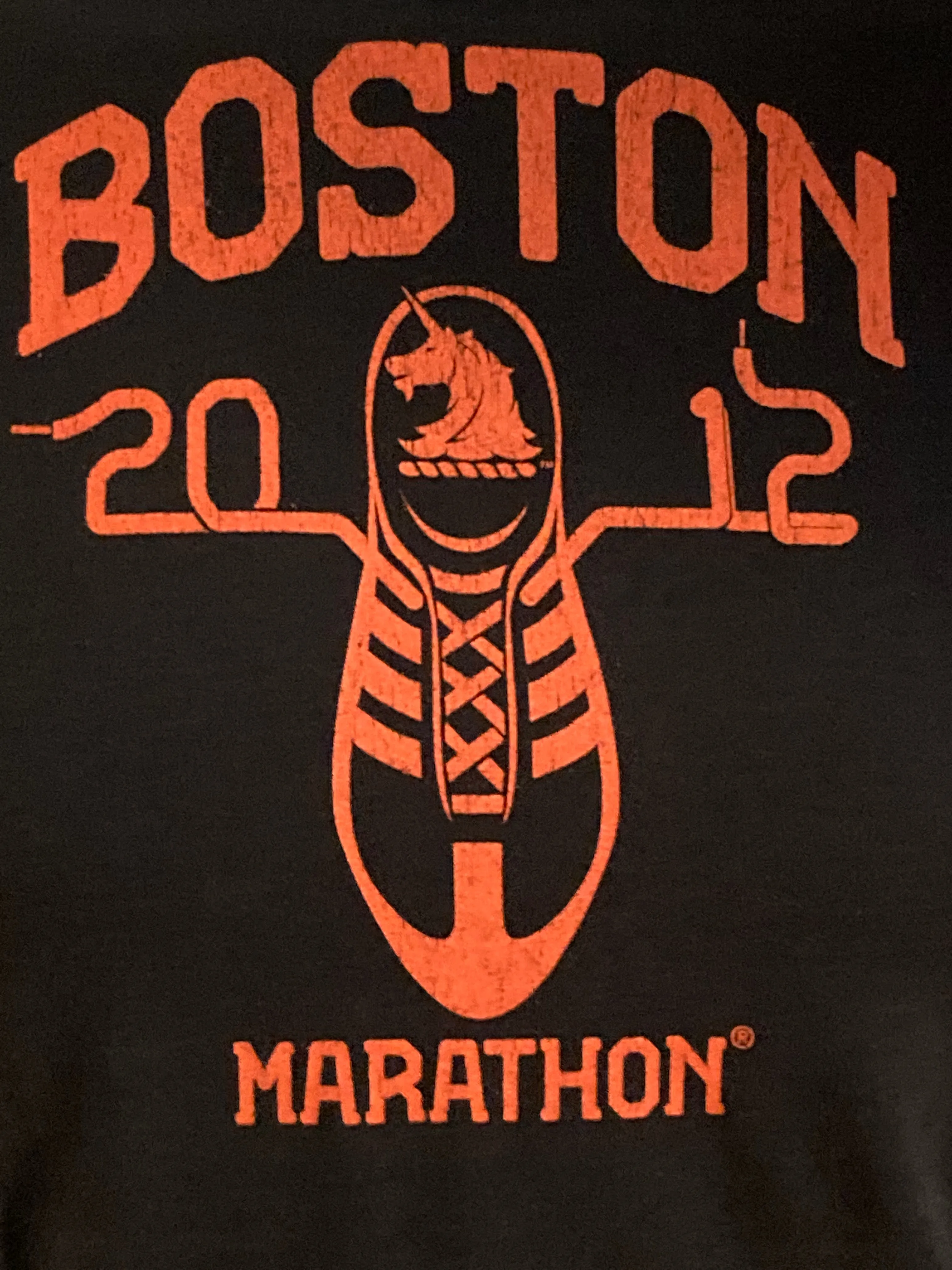 ADIDAS "BOSTON MARATHON 2012" Adult M Medium MD Black T-Shirt Tee Shirt