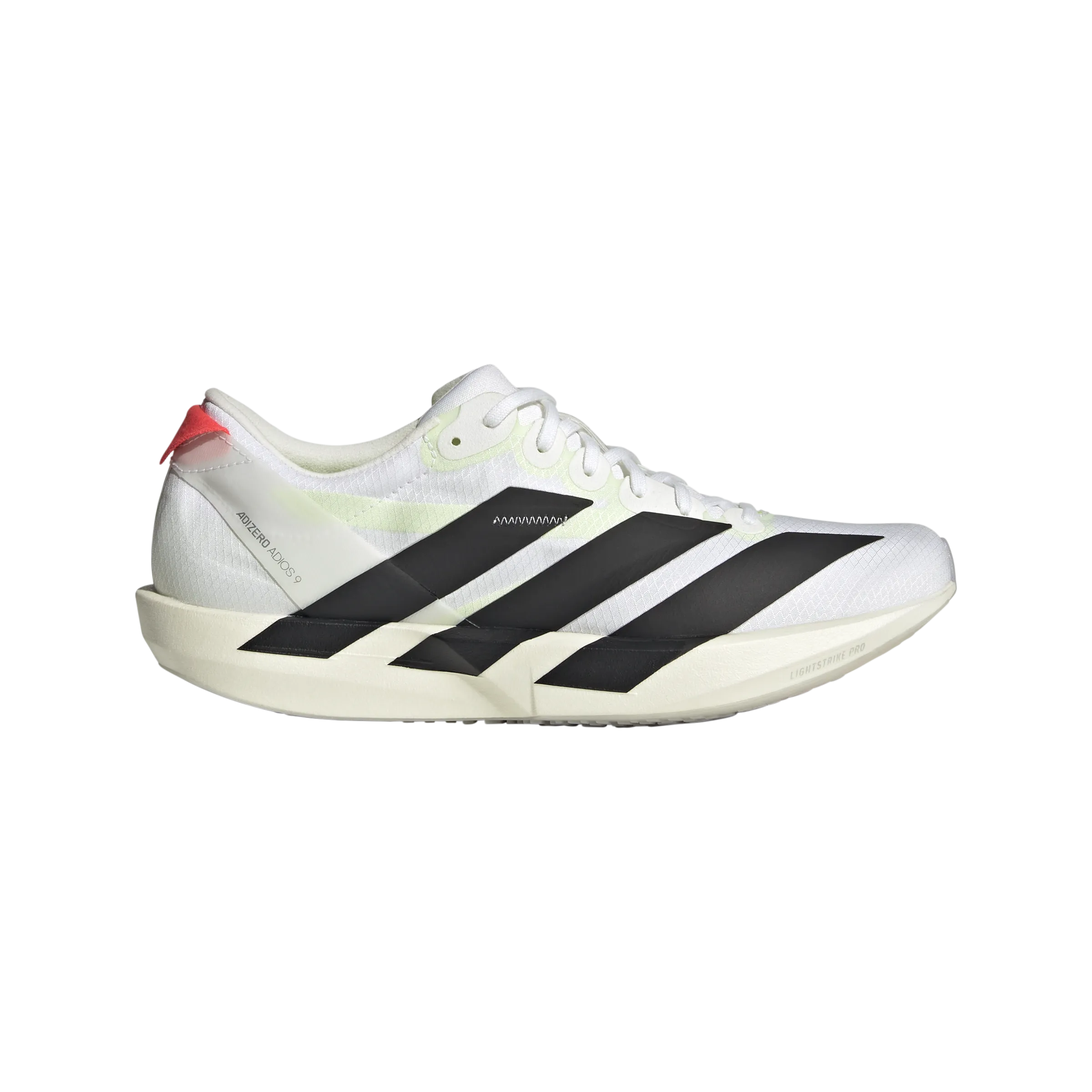 Adidas Adizero Adios 9 (Womens) - White/FtwrWhite/Core Black/Lucid Red