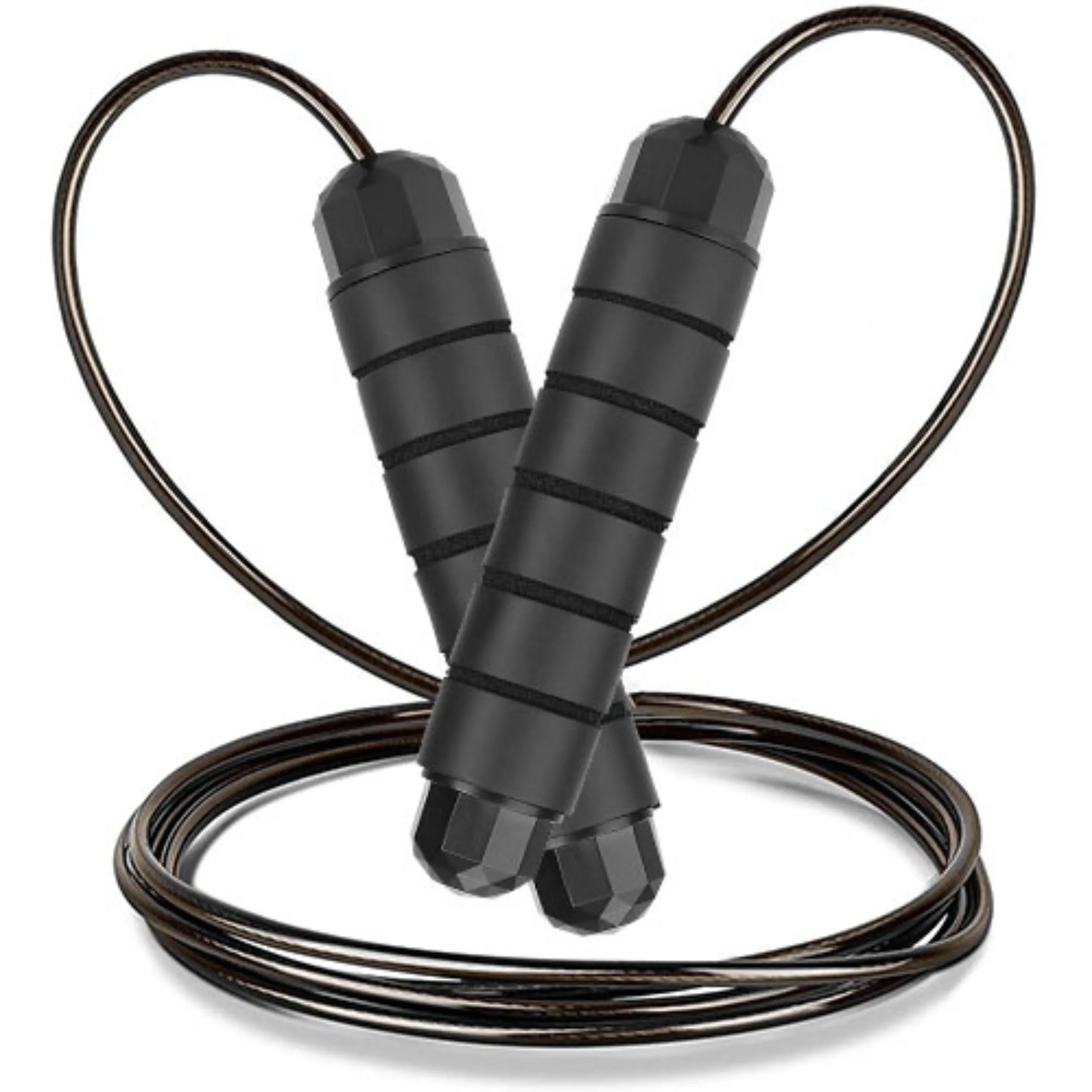 Adjustable Steel Jump Rope with Anti-Skip Foam Handle Grip - 3M/9.84FT Length - Perfect for Crossfit, Gym, and Aerobic Exercise