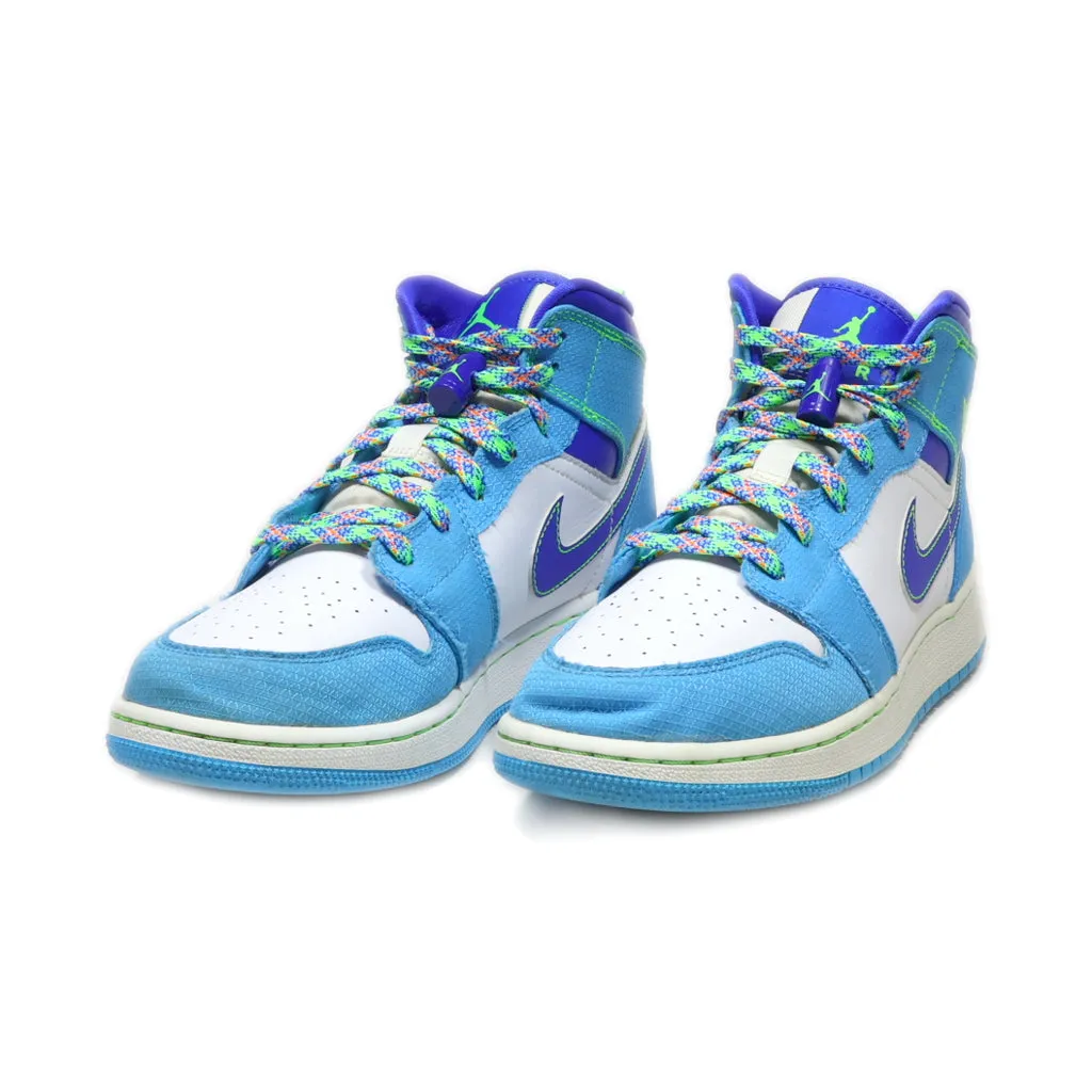 Air Jordan 1 Mid High-Top Sneakers Leather Multicolour Colour For Women