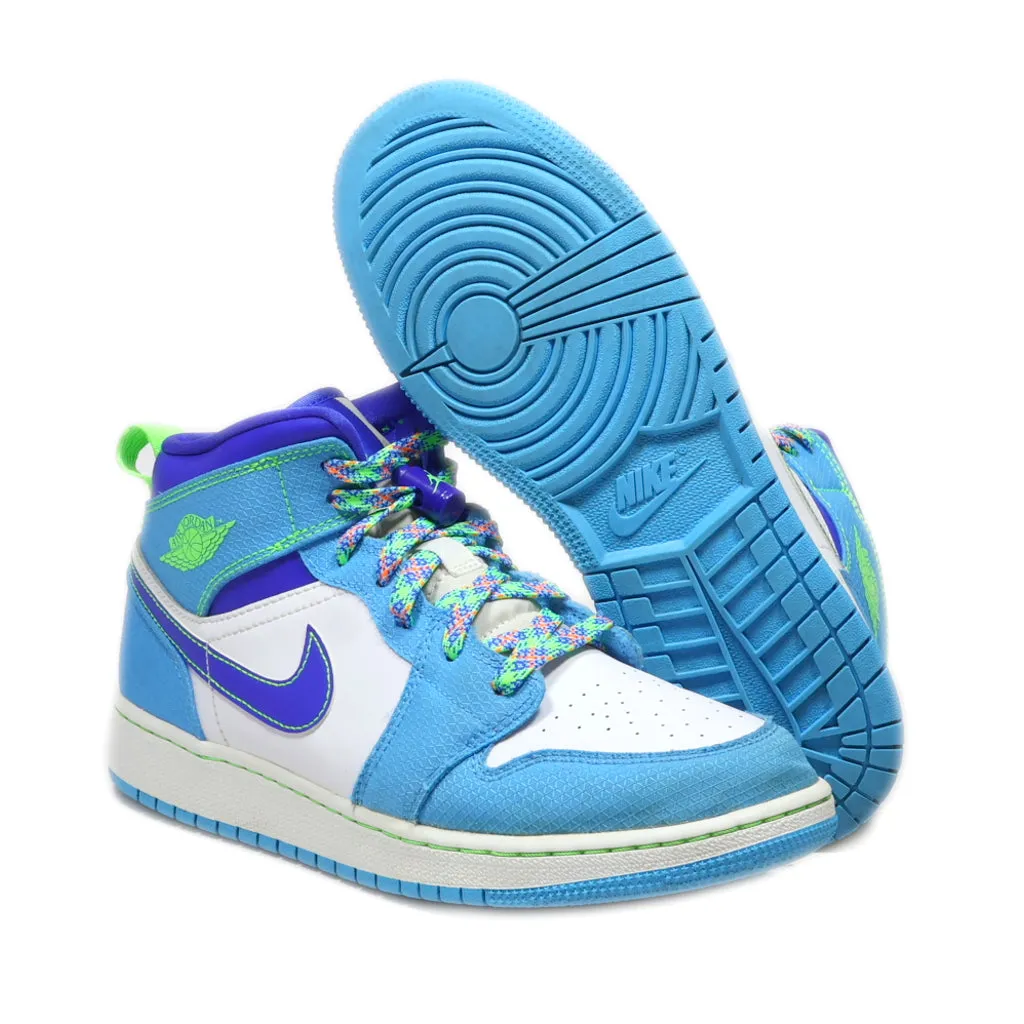 Air Jordan 1 Mid High-Top Sneakers Leather Multicolour Colour For Women