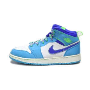 Air Jordan 1 Mid High-Top Sneakers Leather Multicolour Colour For Women