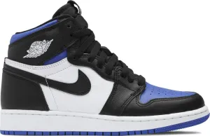 Air Jordan 1 Retro High OG GS Royal Toe Sneakers, Blue