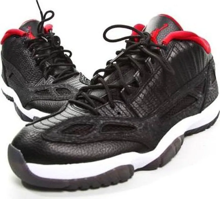 Air Jordan 11 Retro Low Black Charcoal Red 2011 sneakers, black