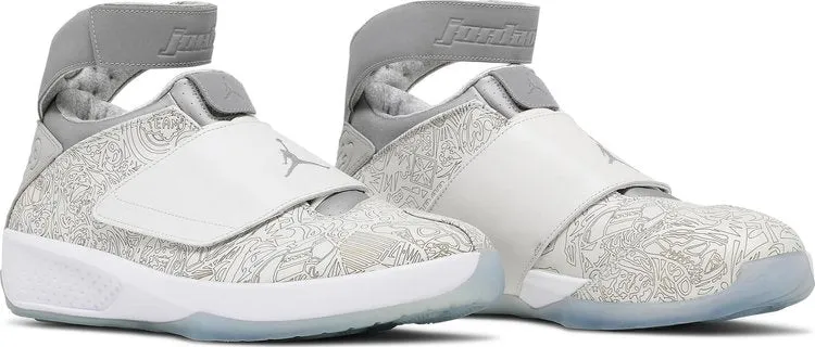 Air Jordan 20 Retro Laser Sneakers, White