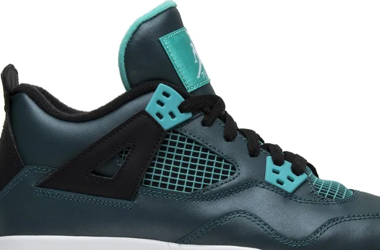 Air Jordan 4 Retro BG Teal Sneakers, Green