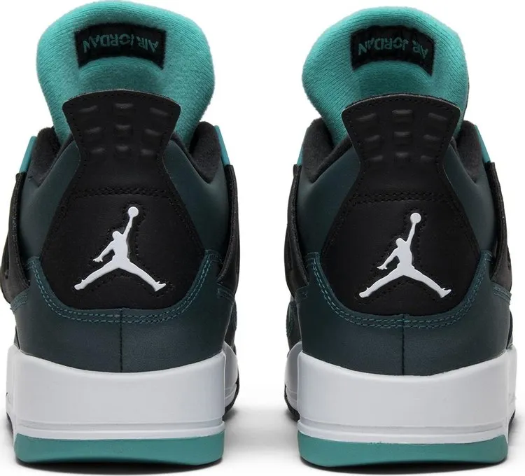 Air Jordan 4 Retro BG Teal Sneakers, Green