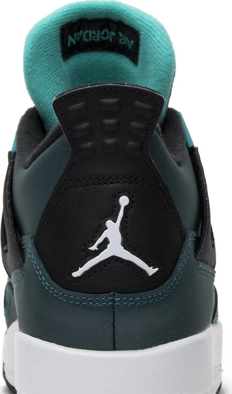 Air Jordan 4 Retro BG Teal Sneakers, Green