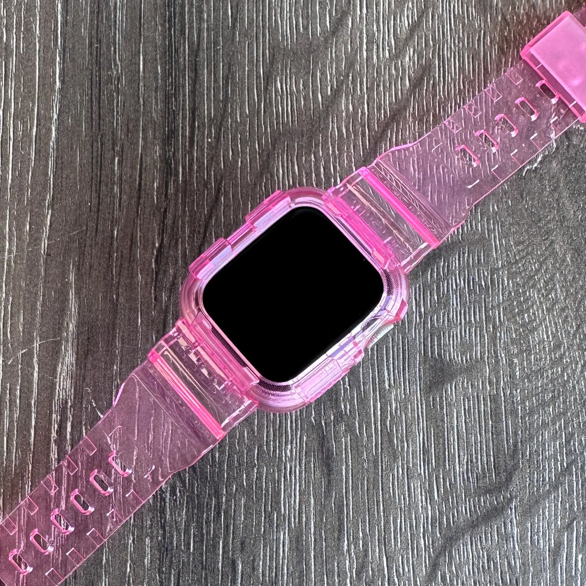 All In One Attached Bumper/Case Sport TPU Band For Apple Watch Multiple Colors Available