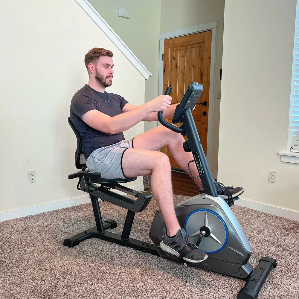 Alpha Camp Recumbent Exercise Bike with 16-level Magnetic Resistance and Comfortable Adjust Seat