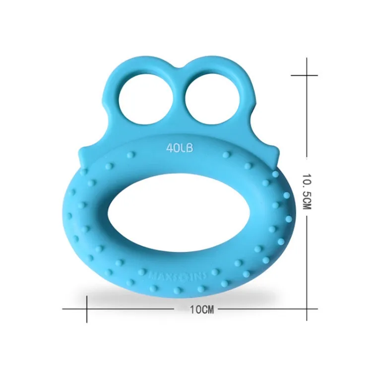 Angry Frog Shape Finger Grip Device Finger Strength Exercise Grip Ring(40LB (Blue))