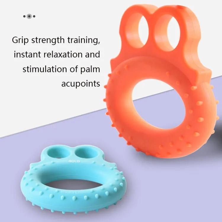 Angry Frog Shape Finger Grip Device Finger Strength Exercise Grip Ring(40LB (Blue))