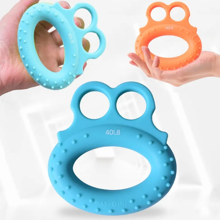 Angry Frog Shape Finger Grip Device Finger Strength Exercise Grip Ring(40LB (Blue))