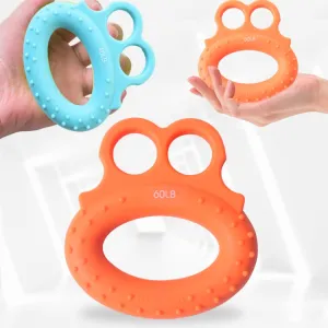 Angry Frog Shape Finger Grip Device Finger Strength Exercise Grip Ring(60LB (Orange))