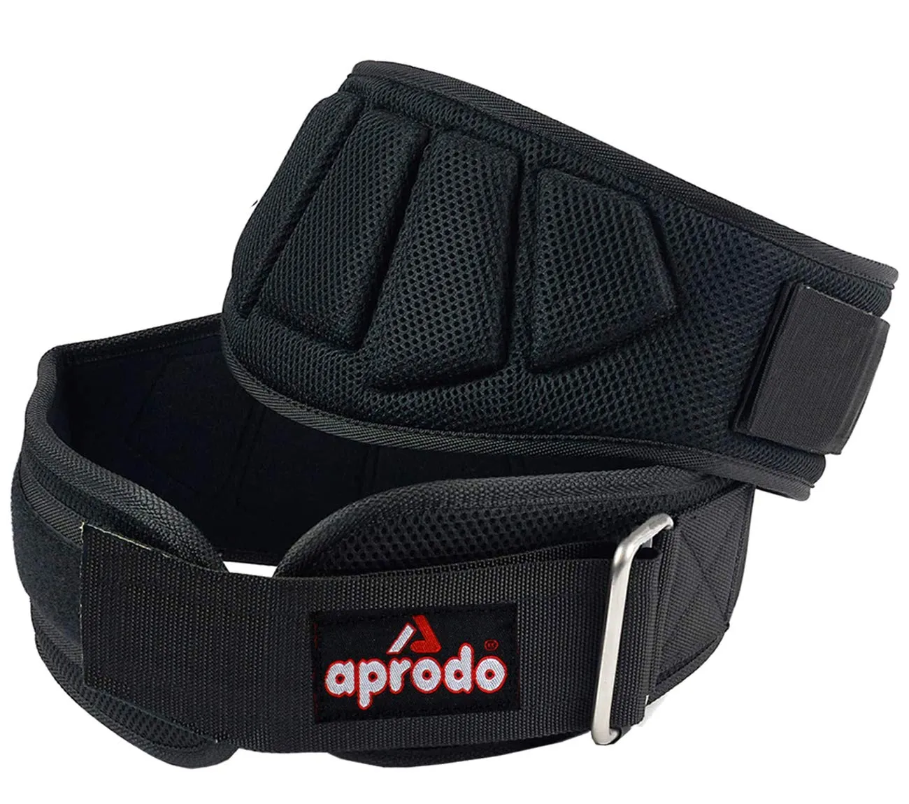 APRODO Power Guidance Nylon Weightlifting Belt (Free Size) Lumbar Waist Support Trainer Protector Belts for Weight Lifting Fitness Sport Gym for Men and Women