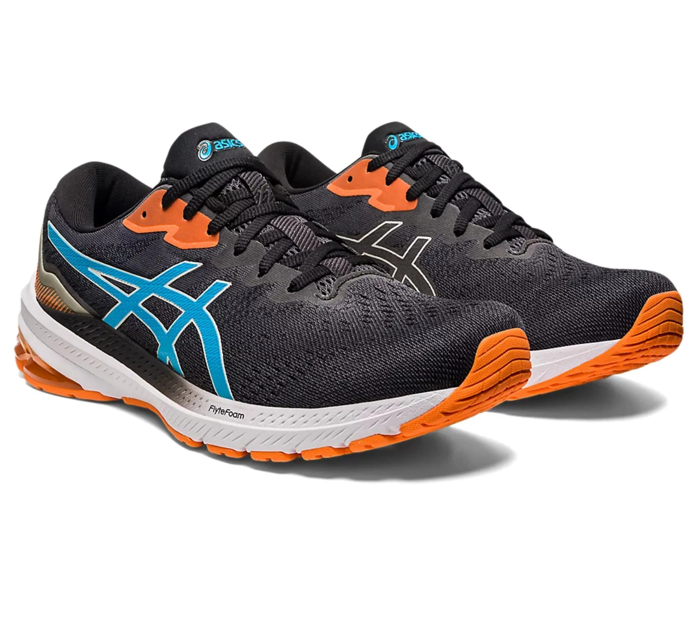 Asics GT-1000 11 Sports Running Shoes Black/Island Blue - 1011B354