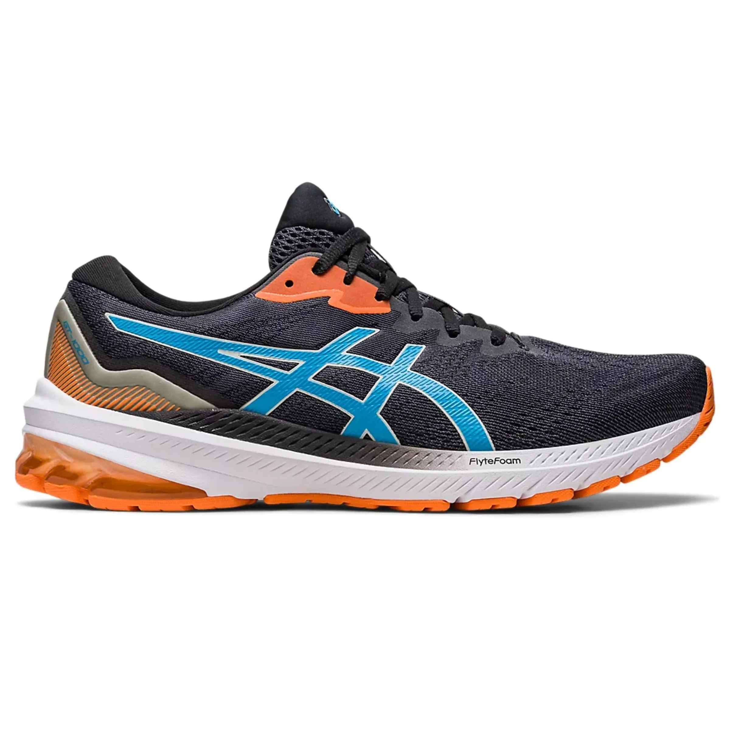 Asics GT-1000 11 Sports Running Shoes Black/Island Blue - 1011B354