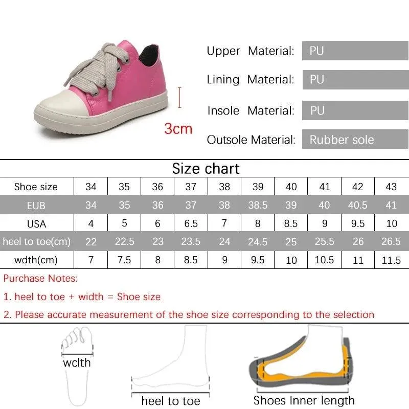 AWCS01 Women's Casual Shoes - Microfiber Leather Sneakers