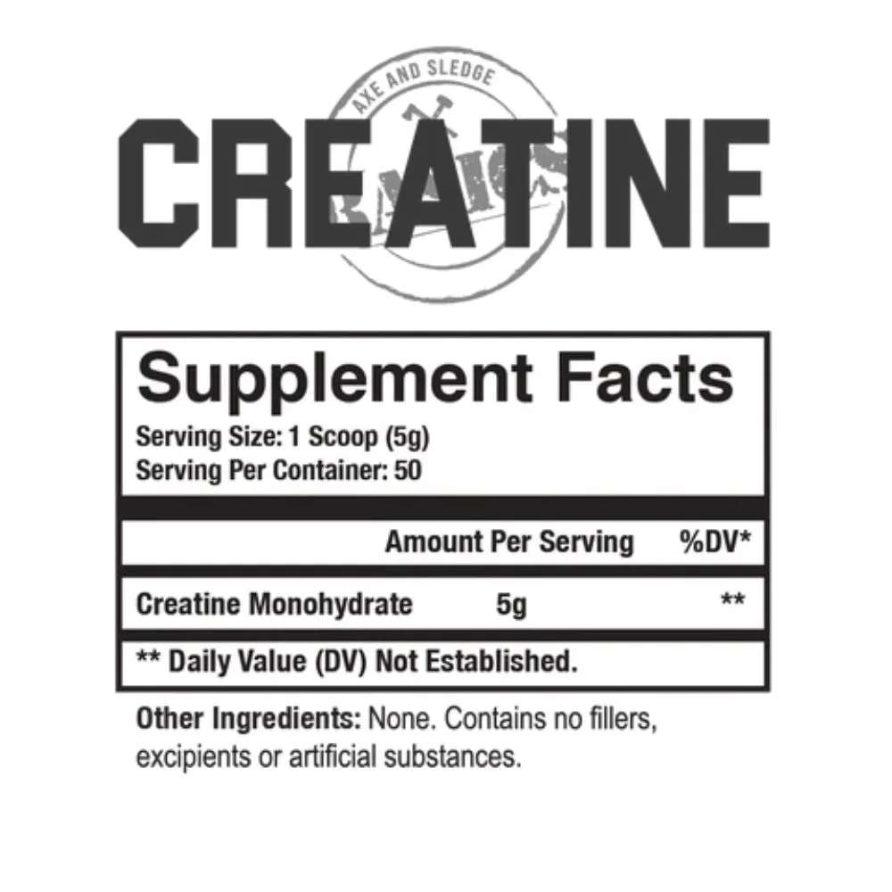 Axe & Sledge Creatine 50 Servings