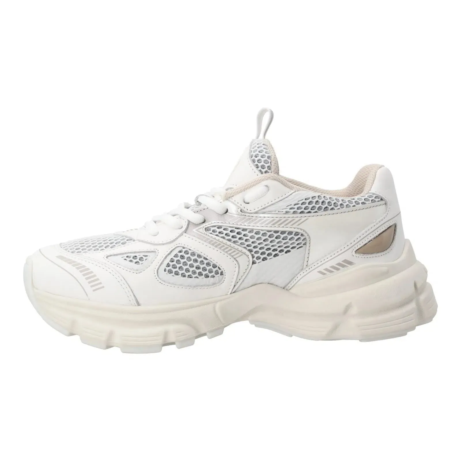 AXEL ARIGATO Marathon Runner Trainers Low Top Lace Up Cream Comb